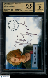 2002 Smallville Season 1 Autograph Allison Mack as Chloe Sullivan Auto BGS 9.5